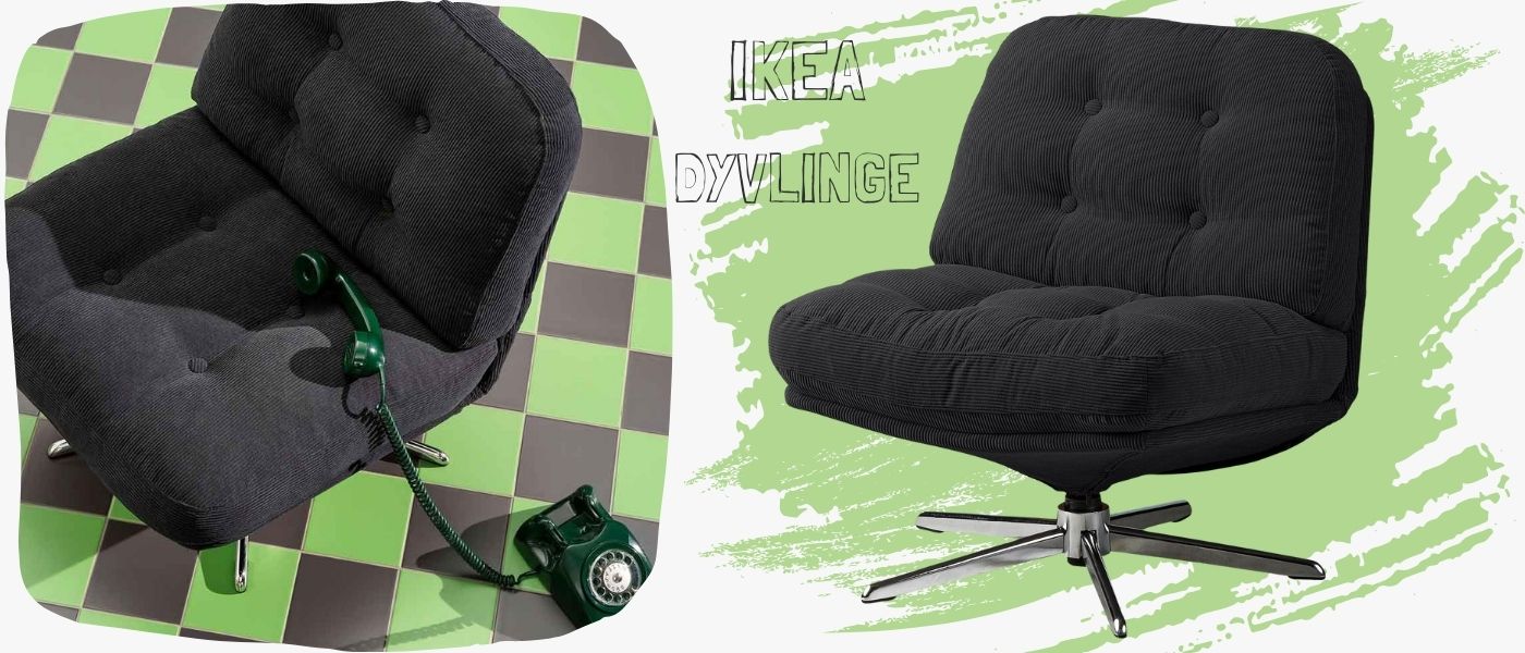 صندلی راحتی چرخان ایکیا مدل IKEA DYVLINGE